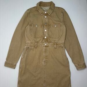 Madewell Tan Denim Jacket Dress